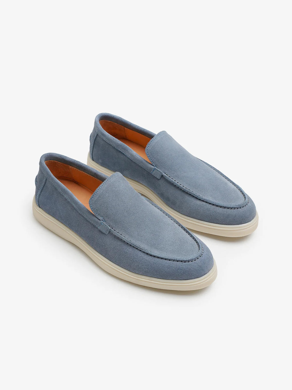 Mocassins Premium en Daim Bleu Ciel – Semelle Confort Luxe