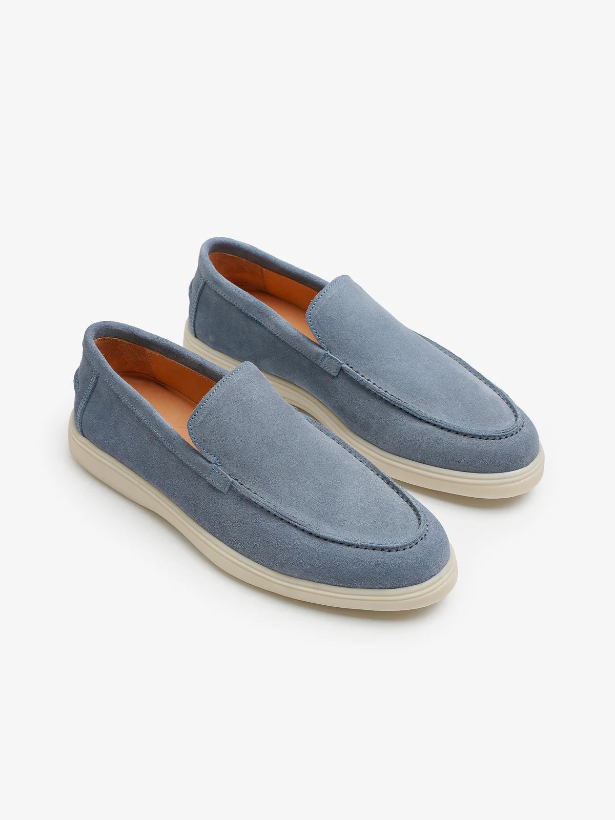 Mocassins Premium en Daim Bleu Ciel – Semelle Confort Luxe