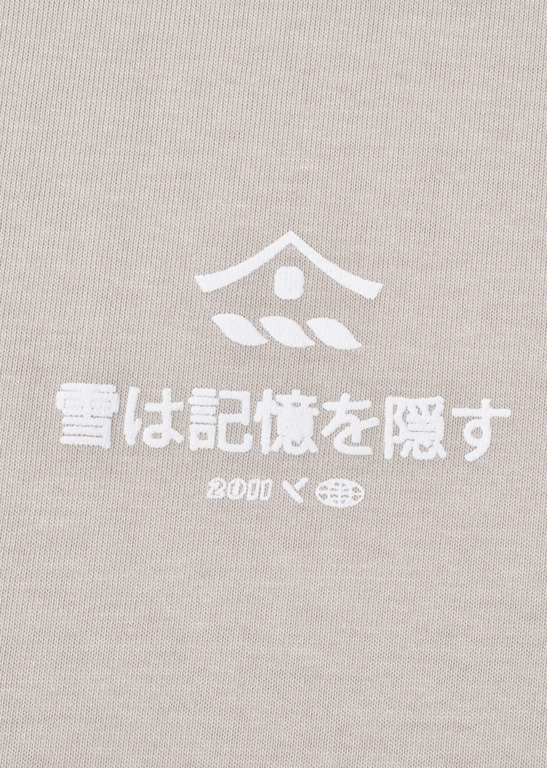T-Shirt Premium Oversize Beige « Snow Memory » – 100% Coton Épais