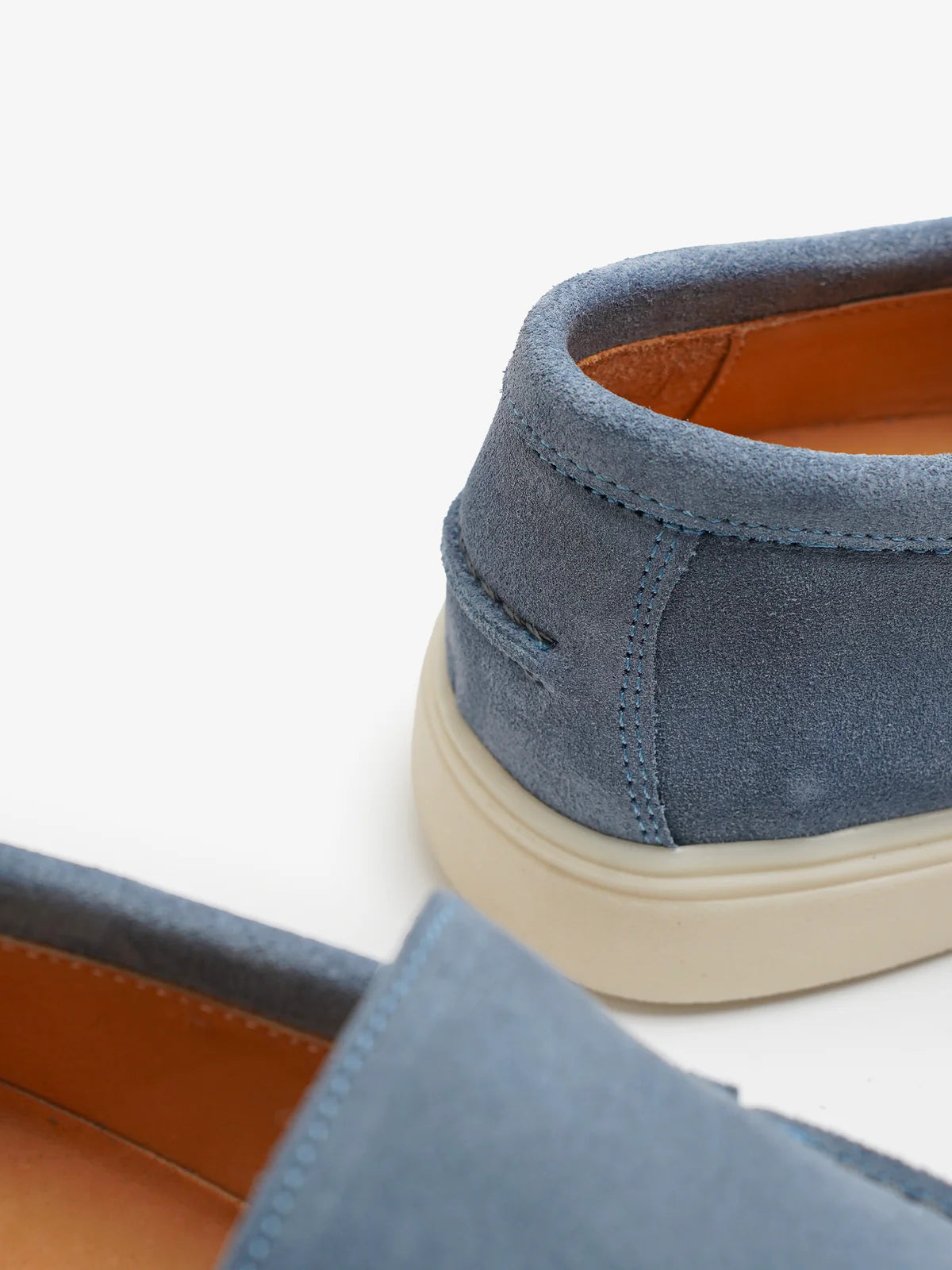 Mocassins Premium en Daim Bleu Ciel – Semelle Confort Luxe