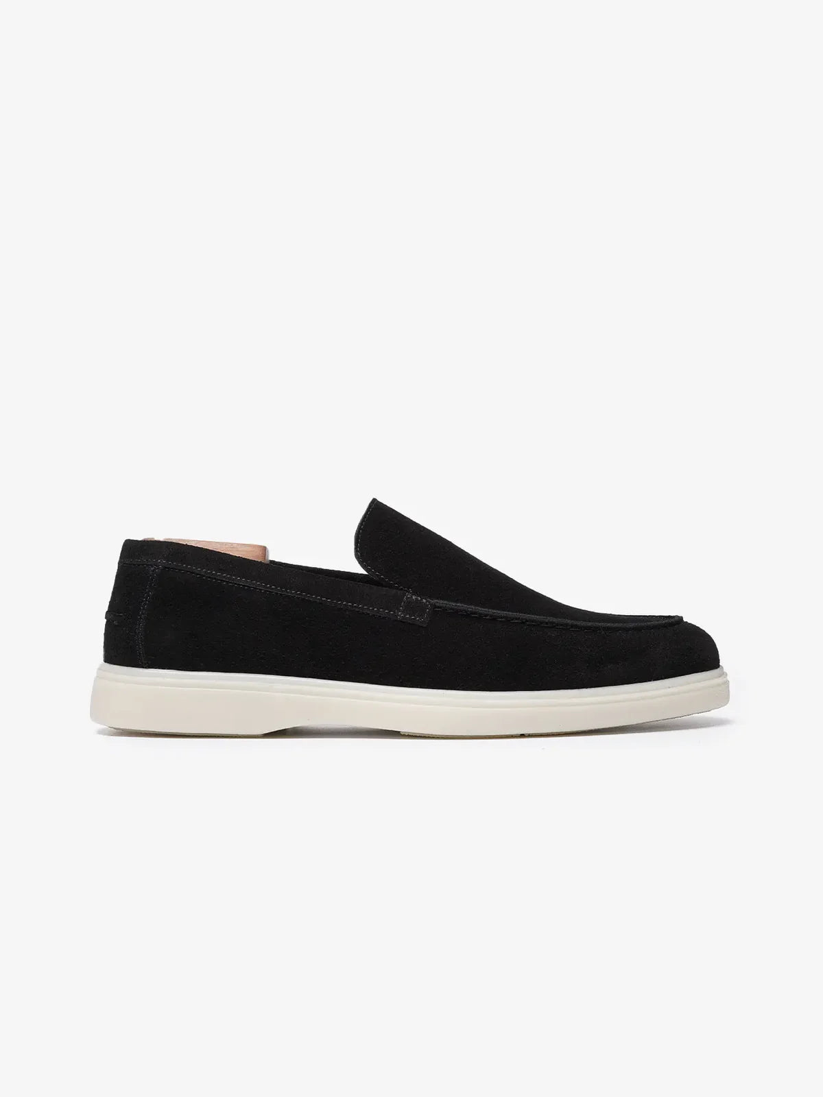 Mocassin Signature en Daim Noir – Édition Premium