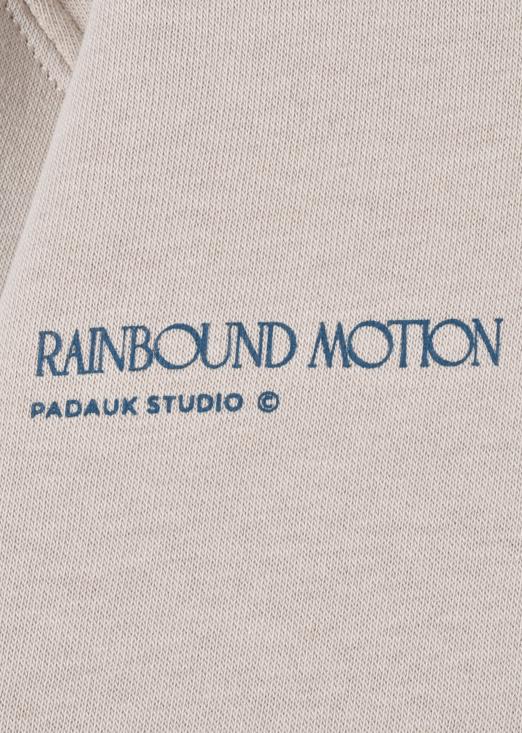 Beige Oversize Graphic Hoodie – Rainbound Motion