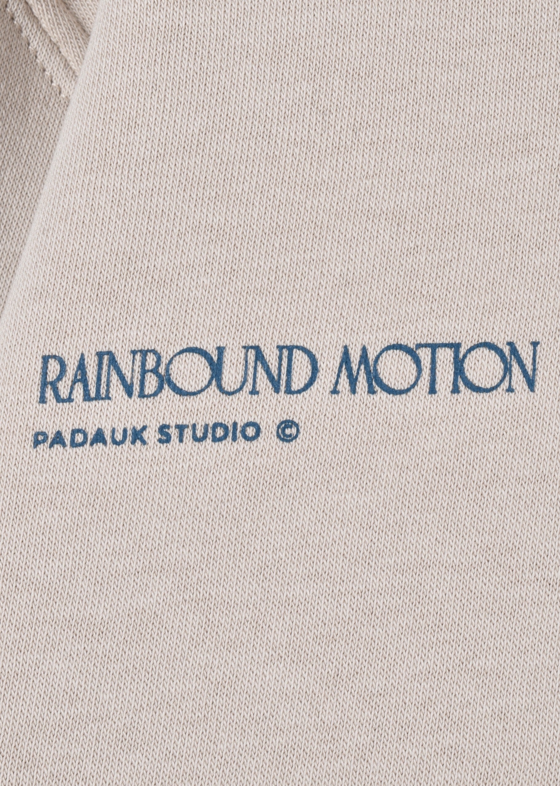 Beige Oversize Graphic Hoodie – Rainbound Motion