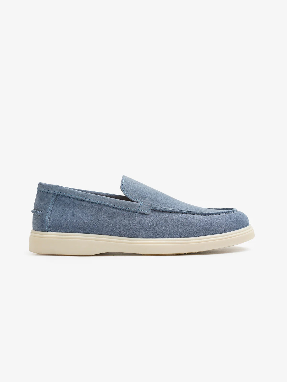 Mocassins Premium en Daim Bleu Ciel – Semelle Confort Luxe