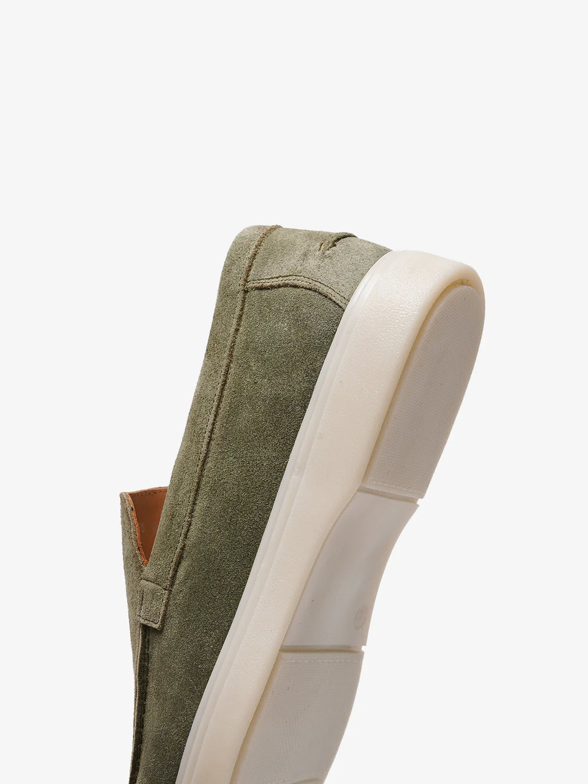 Mocassin Signature en Daim Olive – Édition Premium