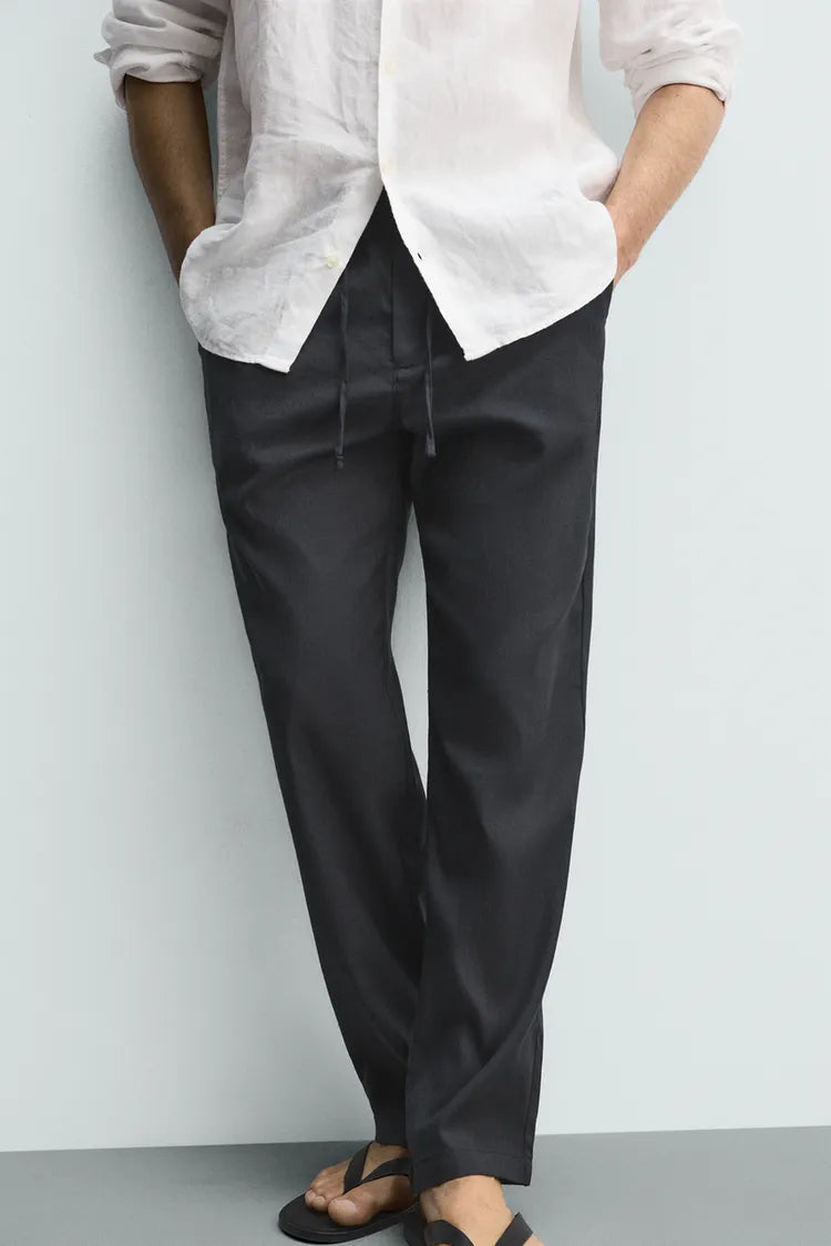 Pantalon Relaxed Noir Premium – Coupe Confort & Élégance Moderne