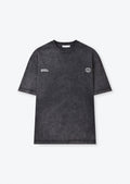 T-Shirt Premium Oversize Washed Noir « Quiet Conquers All » – Coton Épais