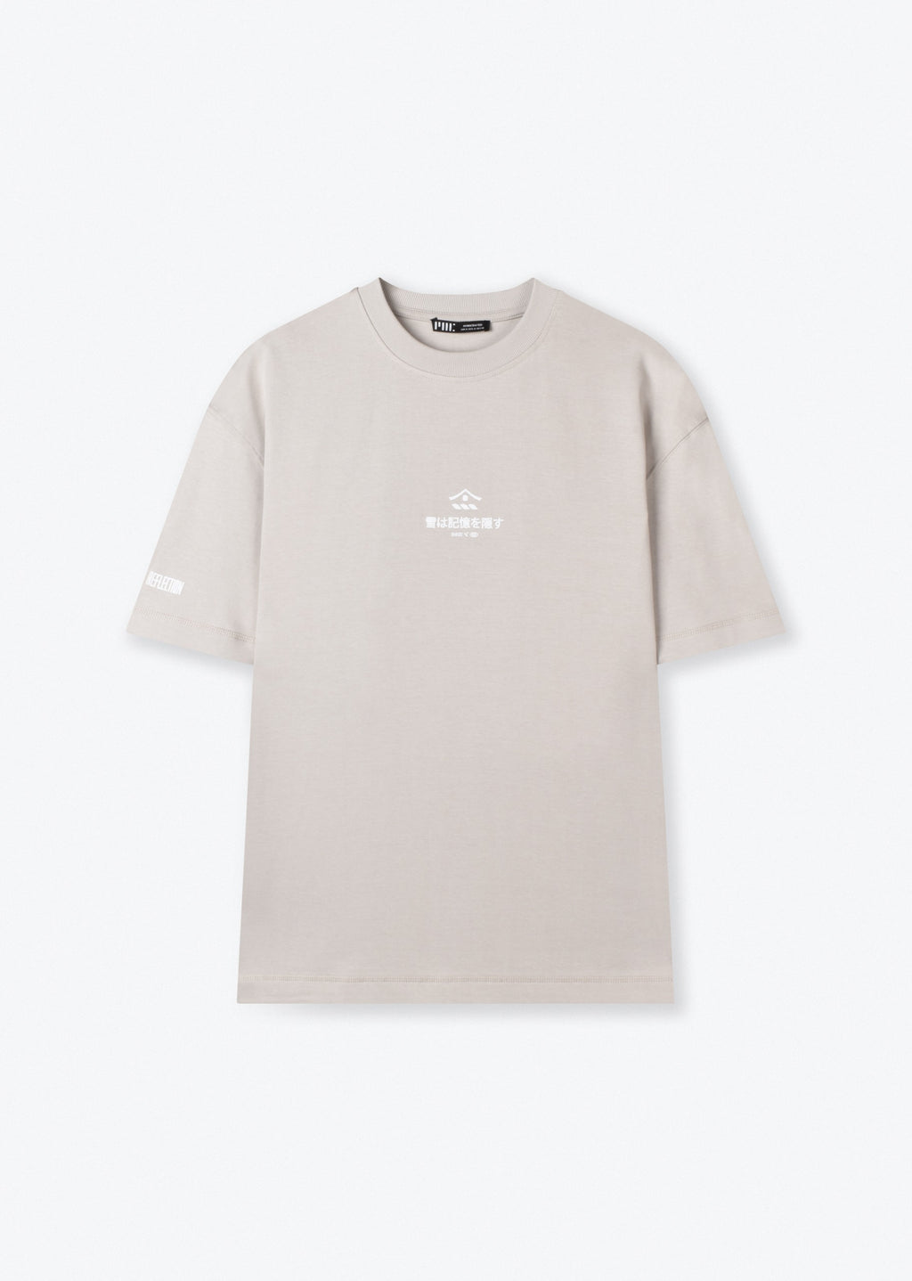 T-Shirt Premium Oversize Beige « Snow Memory » – 100% Coton Épais