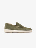 Mocassin Signature en Daim Olive – Édition Premium