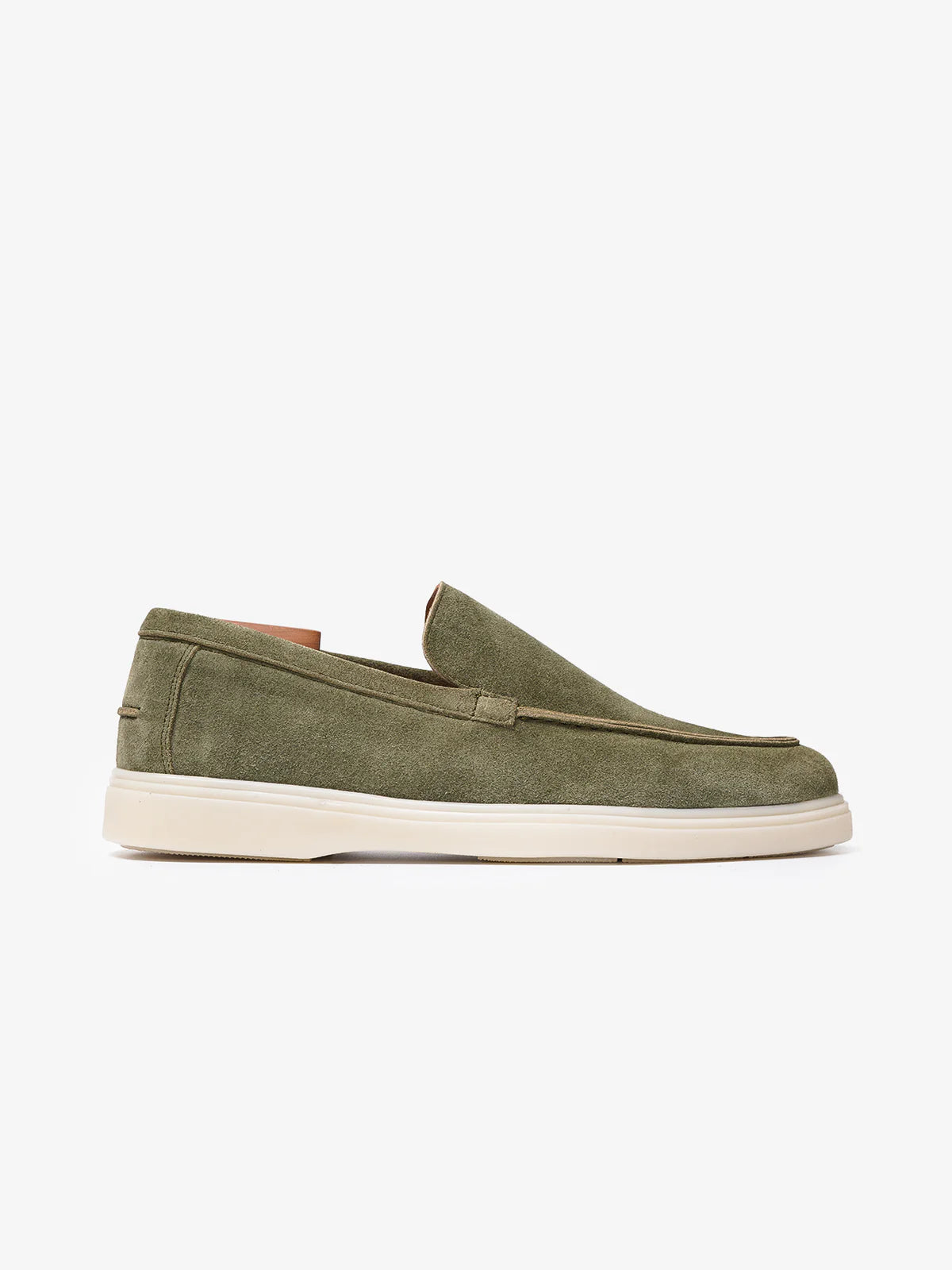 Mocassin Signature en Daim Olive – Édition Premium