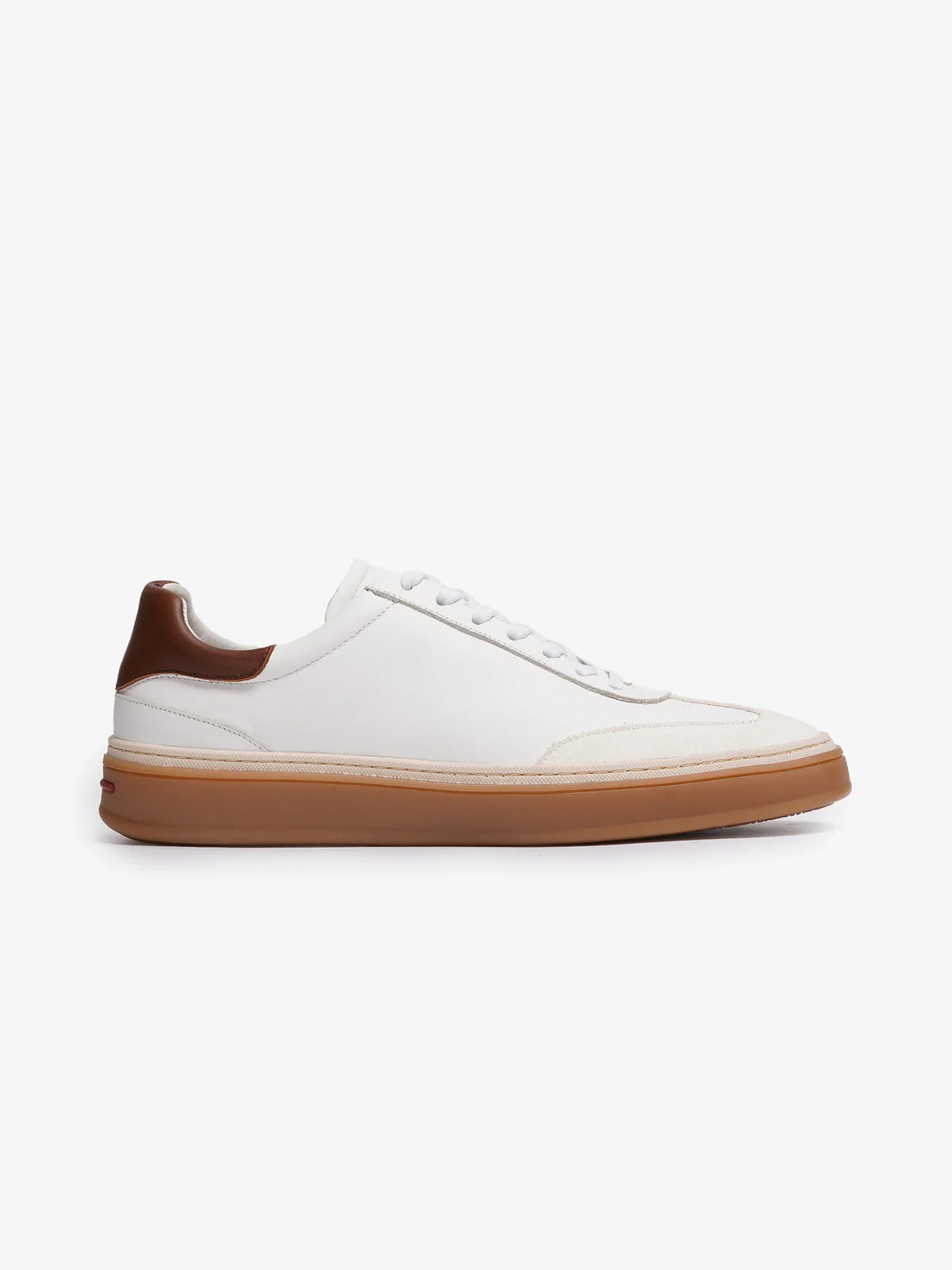 Sneakers Premium Blanc Cassé & Cognac – Style Italien Luxe