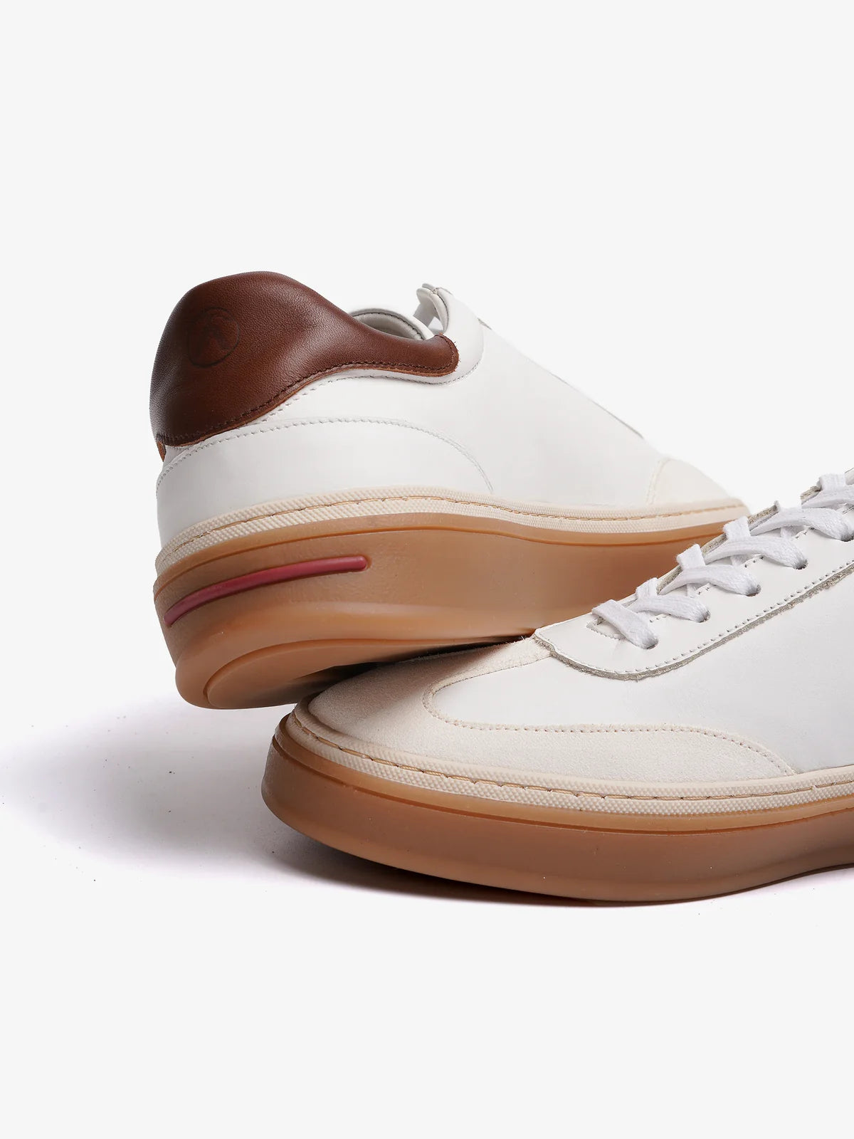 Sneakers Premium Blanc Cassé & Cognac – Style Italien Luxe